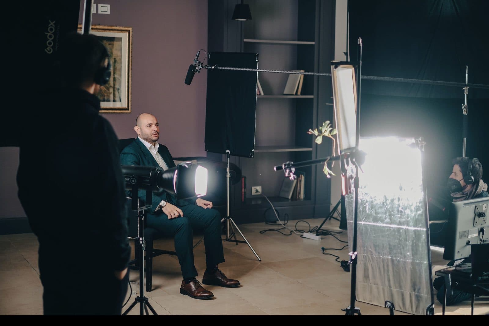 The set lit for the concierge masterclass