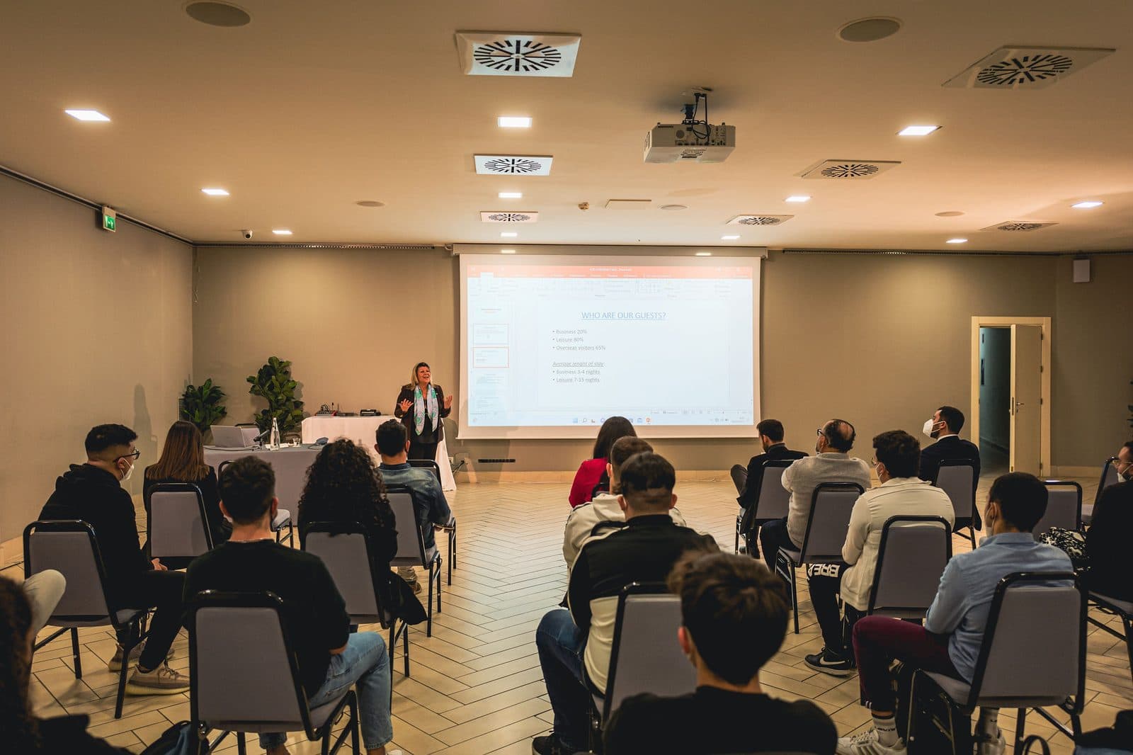 A DolceVita introduction-to-hospitality session in an Italian hotel school