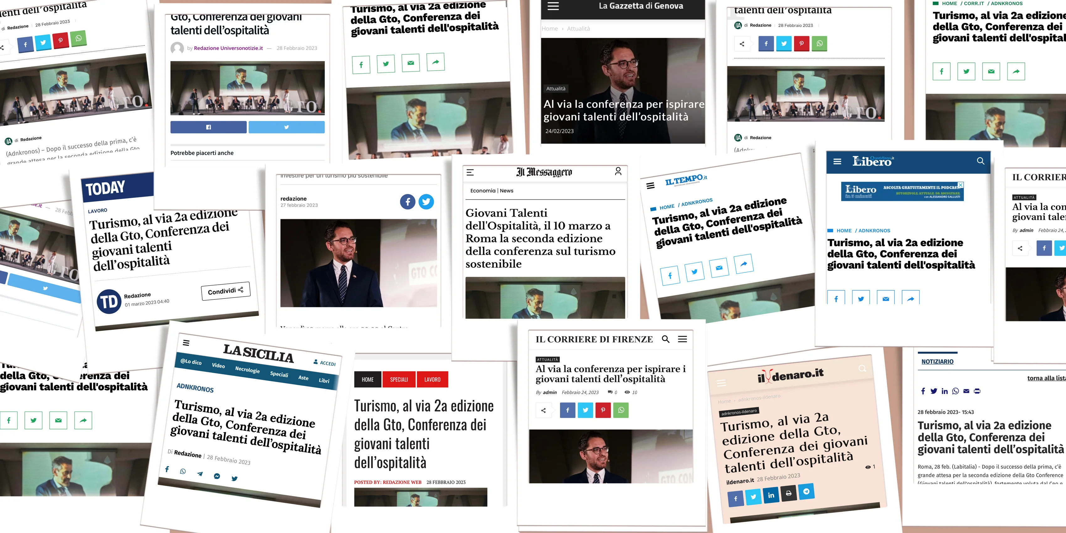 Una selezione degli articoli usciti sulla GTO Conference: Il Messaggero, La Sicilia, Il Tempo, Libero, Il Corriere di Firenze e altri